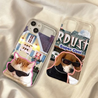 เคสนิ่มทีพียู For iPhone 11 14 13 12 15 Pro Max 7 8 6 6s Plus X XR XS Max SE เคสนิ่มใสถุงลมนิรภัยกันกระแทกการ์ตูนน่ารัก