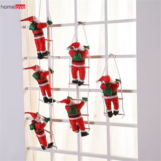 Santa Claus บันไดปีนเขาตุ๊กตาคริสต์มาสจี้หน้าต่างบันได Santa ตกแต่ง Santa Claus บันไดวันหยุด Props ตุ๊กตา homelove
