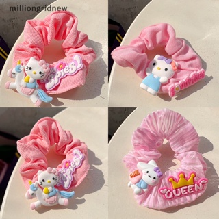 [milliongridnew] Kawaii Sanrio ยางรัดผม ขนาดใหญ่ ลายการ์ตูน Hello Kitty น่ารัก สีชมพู สําหรับเด็ก