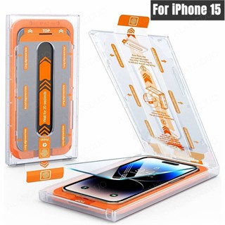 【สินค้าใหม่】ชุดกระจกกันฝุ่น ป้องกันหน้าจอ หรูหรา สําหรับ iPhone 15 Pro Max 15 14 Plus 14 13 12 Pro Max