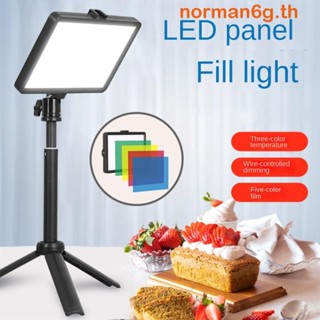 Anorman ไฟ LED 5 สี ทรงสี่เหลี่ยม แบบพกพา สําหรับถ่ายภาพวิดีโอ เซลฟี่
