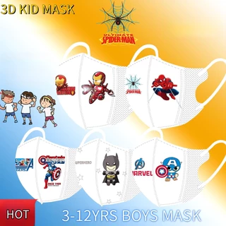 ขายดี หน้ากาก ลายการ์ตูนสไปเดอร์แมน ไอรอนแมน 3D 4D 3plymask ห้าสี หลากสี สําหรับเด็กผู้ชาย zg999thmask 50 ชิ้น