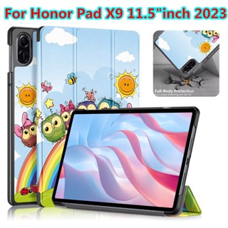 เคสแท็บเล็ตหนัง PU ฝาพับ กันกระแทก ตั้งได้ สําหรับ Honor Pad X9 11.5 นิ้ว 2023