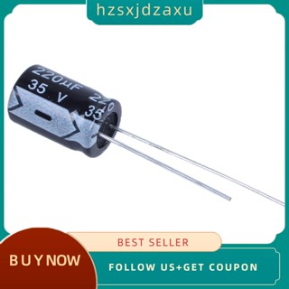 【hzsxjdzaxu】อิเล็กโทรไลต์เรเดียล 10x220uf 35V 105C 8x12 มม.