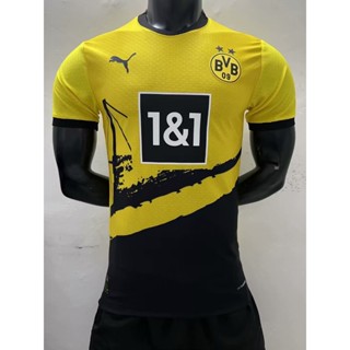 เสื้อกีฬาแขนสั้น ลายทีมชาติฟุตบอล Dortmund 1:1 คุณภาพสูง ไซซ์ S-2XL 2023/24