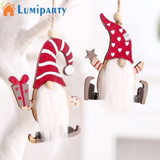 Lumiparty จี้ตุ๊กตาไม้ รูปต้นคริสต์มาส ไร้หน้า ขนาดเล็ก สําหรับผู้สูงอายุ