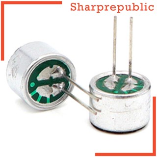 [Sharprepublic] ไมโครโฟนไฟฟ้า อลูมิเนียม ขนาดเล็ก พร้อมปิ๊กอัพ 2 Pin