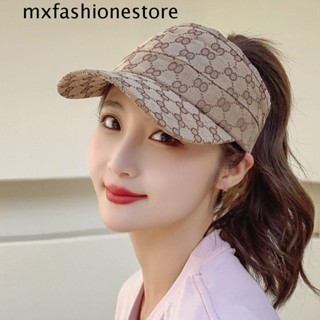 Mxfashione หมวกเบสบอล กันแดด สีพื้น แฟชั่นสําหรับผู้หญิง