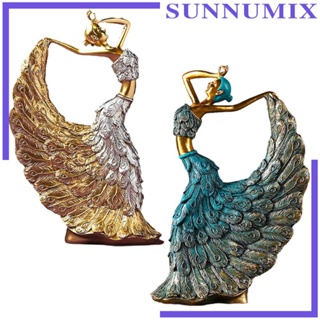 [Sunnimix] ฟิกเกอร์ รูปปั้นเด็กผู้หญิงเต้นรํา สําหรับประดับตกแต่ง