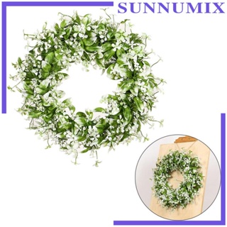 [Sunnimix] พวงหรีดประดิษฐ์ ขนาดใหญ่ ต้อนรับร้านค้า พวงหรีดประตูหน้า บ้านไร่ พวงหรีดสีเขียว พร้อมดอกไม้ สําหรับงานปาร์ตี้ งานแต่งงาน