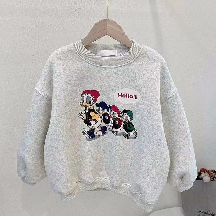 【แจ๊กเก็ตเด็ก】(1-12 ปี) เสื้อกันหนาว แขนยาว ผ้าฝ้าย พิมพ์ลายการ์ตูน ทรงหลวม สไตล์เกาหลี สําหรับเด็กผู้ชาย และเด็กผู้หญิง