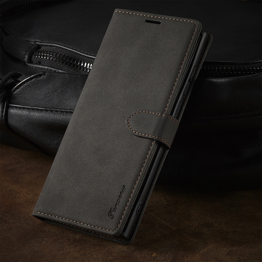 เคส Case for Samsung Galaxy S24 S23 Ultra S21 S20 FE 5G S22 Plus S10 Note 10 Lite 20 9 10+ S10+ S20+ S21+ S22+ S23+ S24+ เคสฝาพับ เคสเปิดปิด โทรศัพท์หนัง TPU นิ่ม ฝาพับ พร้อมช่องใส่บัตร และขาตั้ง Leather Case Flip Cover Wallet ฝาพับหนัง ซองมือถือ F1XL - รูปที่ 5