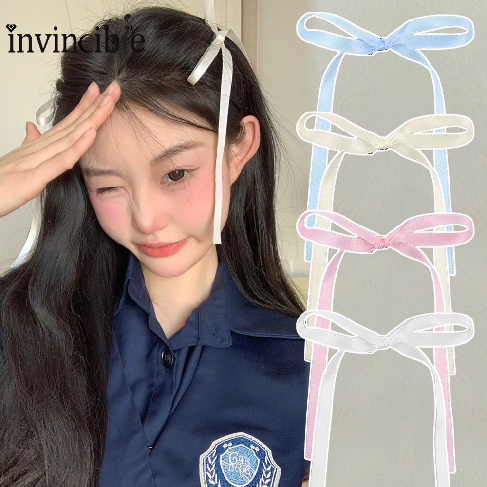 กิ๊บติดผม ผ้าซาติน ริบบิ้น โบว์ ปิ่นปักผม อุปกรณ์เสริม สําหรับเด็กผู้หญิง