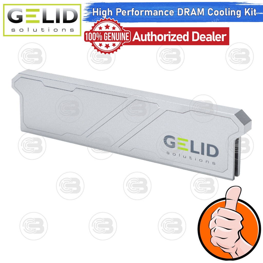 [CoolBlasterThai] GELID IceRock Silver High Performance DDR Cooling Kit Aluminium-Made Supports DDR3/DDR4/DDR5 – โปรปัง