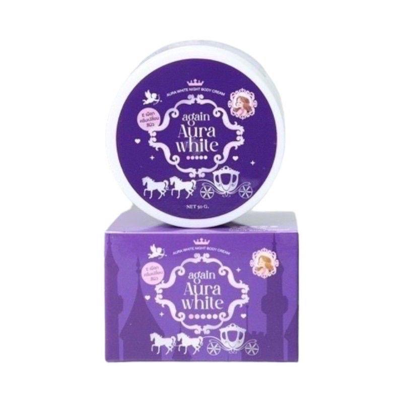 ครีมอีเผือก ครีมผิวเผือกAura white night body cream