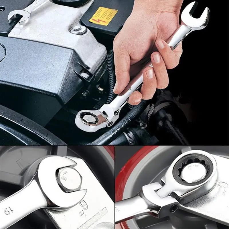 TUOSEN ประแจ แหวนข้าง ปากตาย ประแจฟรีคอพับ แหวนฟรี รูปที่ 6