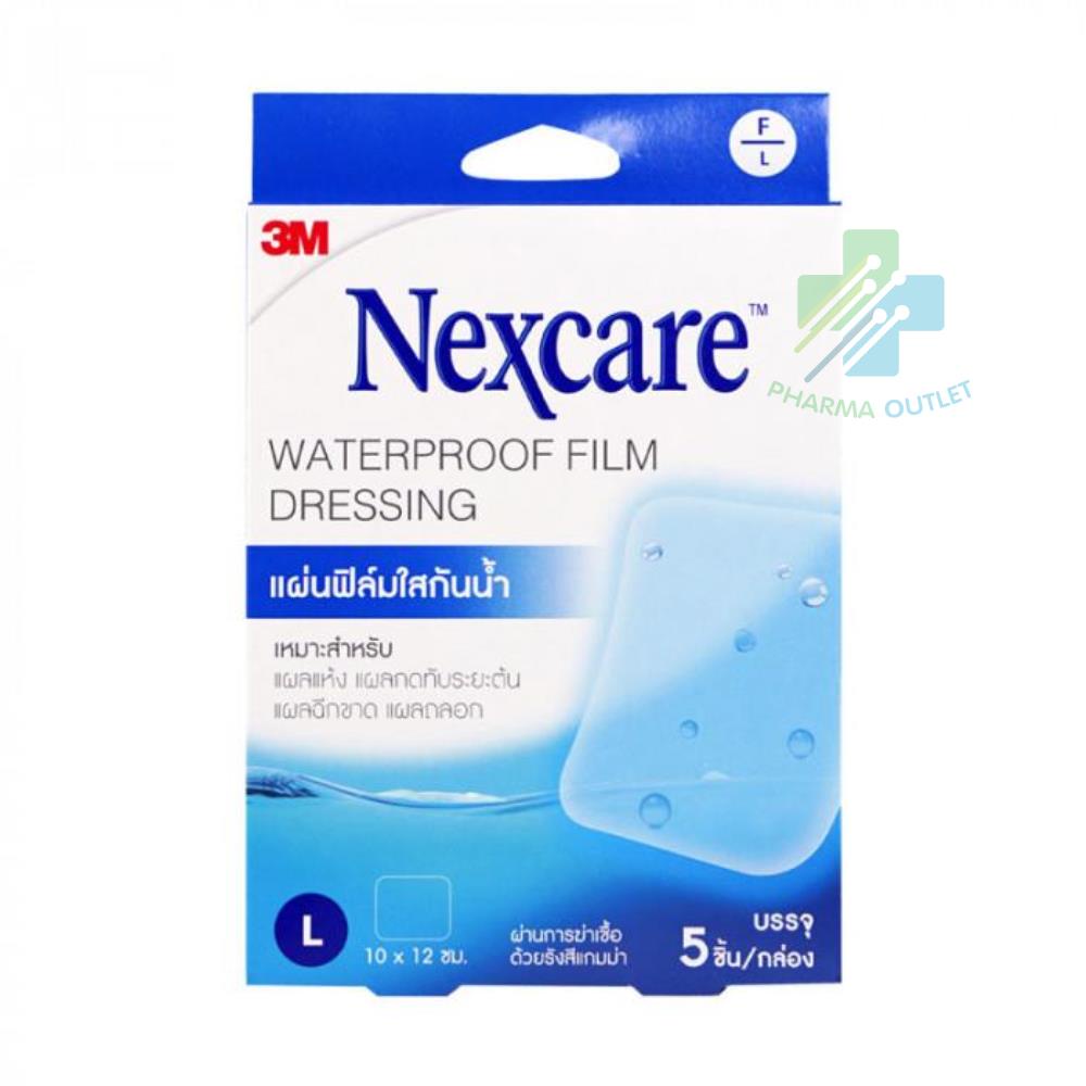 3M Nexcare แผ่นฟิล์มใสกันน้ำ 10x12 ซม. 5 ชิ้น (F/L) ขนาด 10x12ซม. (931)