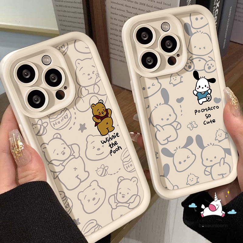 เคสโทรศัพท์มือถือ ลายการ์ตูน Winnie Pochacco น่ารัก สําหรับ Samsung A05S A15 A34 A13 A05 A53 A14 A54 A03s A04s A11 A10s A02s A24 A51 A20s A32 A03 A12 A20 A04E A52 A23 A50 A30 A52s A31 A30s A50s