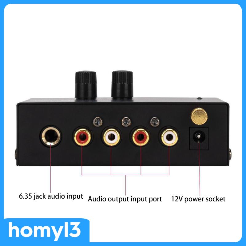 [Homyl3 ] Phono Turntable Preamp DC 12V อินพุต RCA ขนาดกะทัดรัด , RCA Output Audio Preamplifier Player Preamplifier สําหรับคอมพิวเตอร ์ ลําโพง
