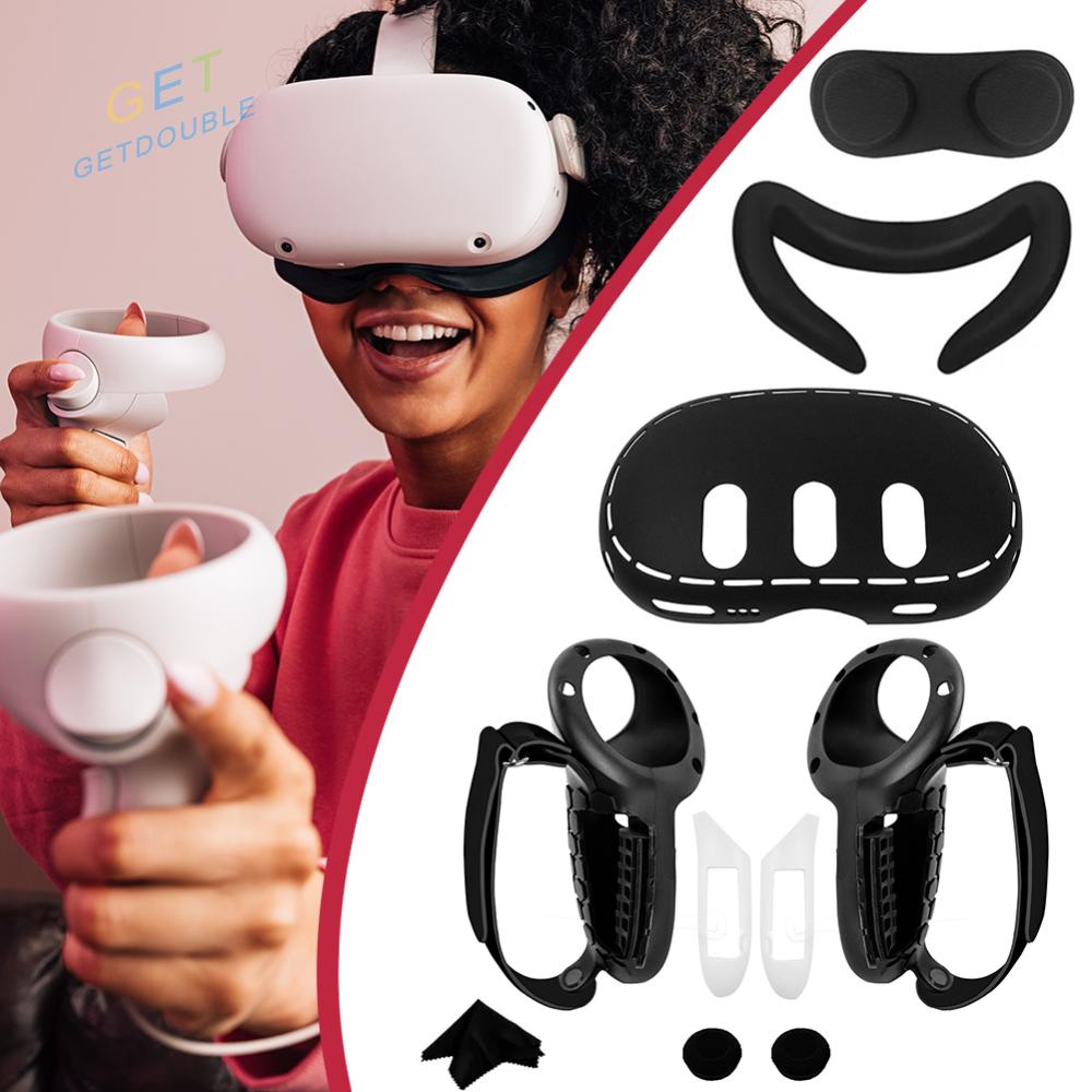 [Getdouble.th] 10 in 1 เคสซิลิโคน VR สําหรับ Meta Quest 3