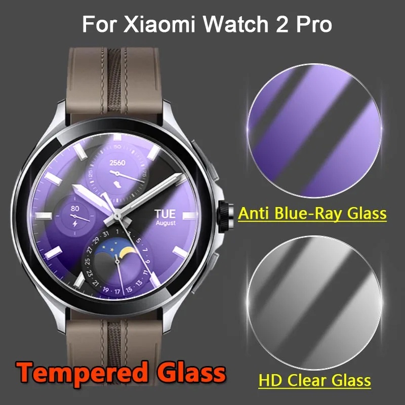 ฟิล์มกระจกนิรภัยกันรอยหน้าจอ แบบบางพิเศษ ป้องกันแสงสีฟ้า สําหรับ Xiaomi Watch 2 Pro SmartWatch 2.5D 9H