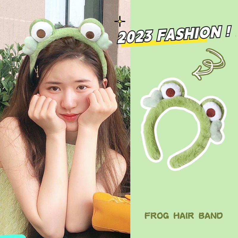 ที่คาดผม ผ้าคาดศีรษะ ลายกบน่ารัก สีเขียว แฟชั่นฤดูใบไม้ร่วง สําหรับเด็กผู้หญิง