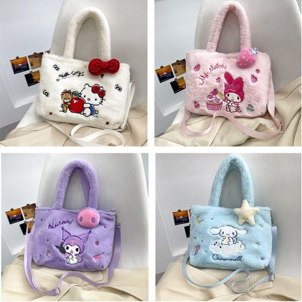 Tonfashion กระเป๋าสะพายไหล่ กระเป๋าถือ ลายการ์ตูนอนิเมะน่ารัก ความจุขนาดใหญ่