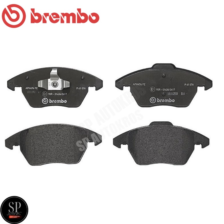 BREMBO ผ้าดิสเบรคหน้า CITROEN C4 (2.0) 04->, PEUGEOT RCZ 1.6 ปี10, 208 308 10->  P61 076B