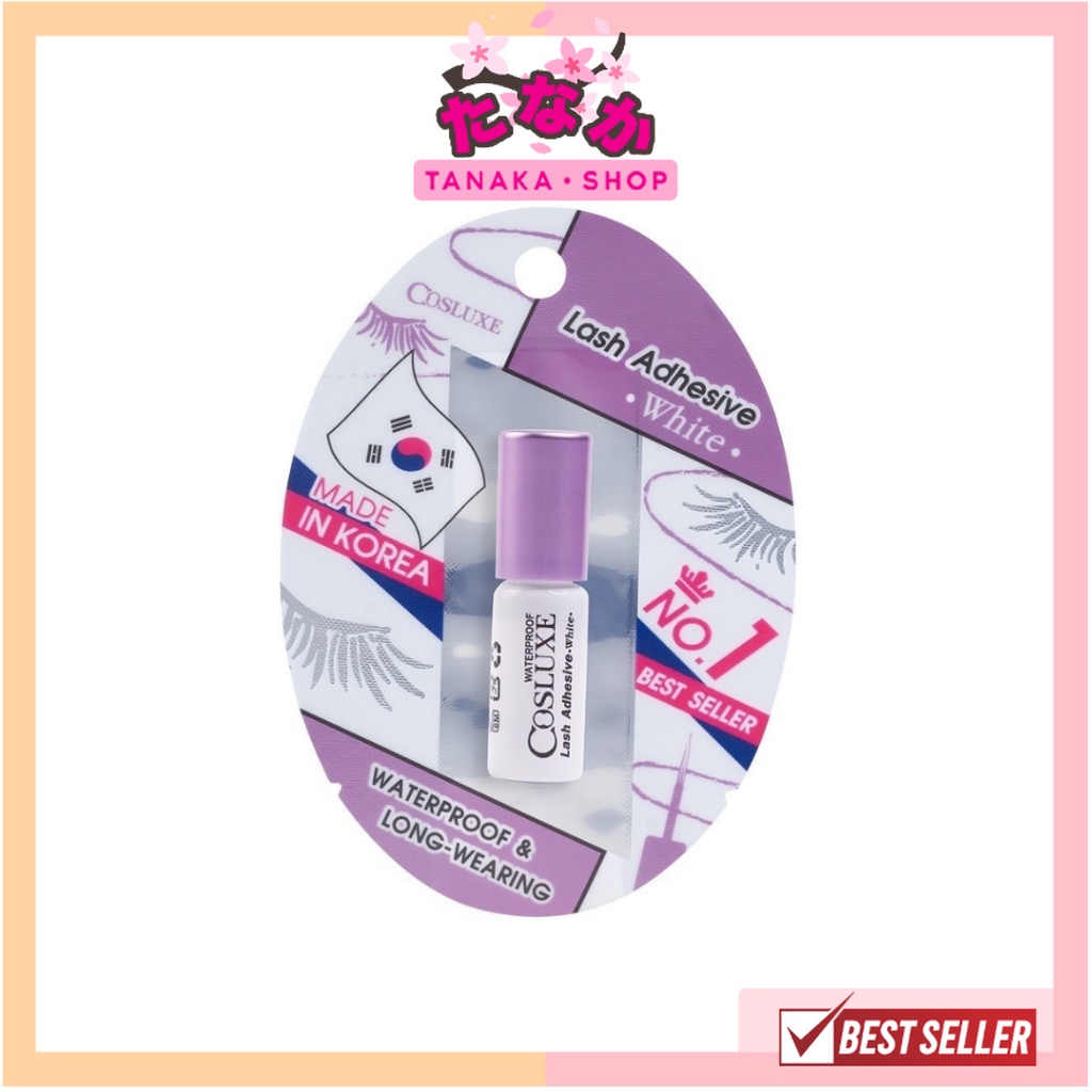 (3 ml.) Cosluxe Lash Adhesive White Waterproof คอสลุค กาวติดขนตาปลอม กาวติดขนตา