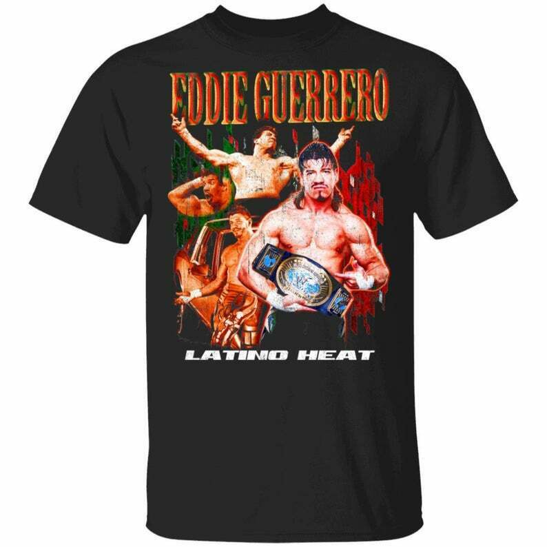 Latino ความร้อน Eddie Guerrero Wwf Wcw มวยปล้ํา Gildan ที่มีอยู่ Good Mens Tee top tee