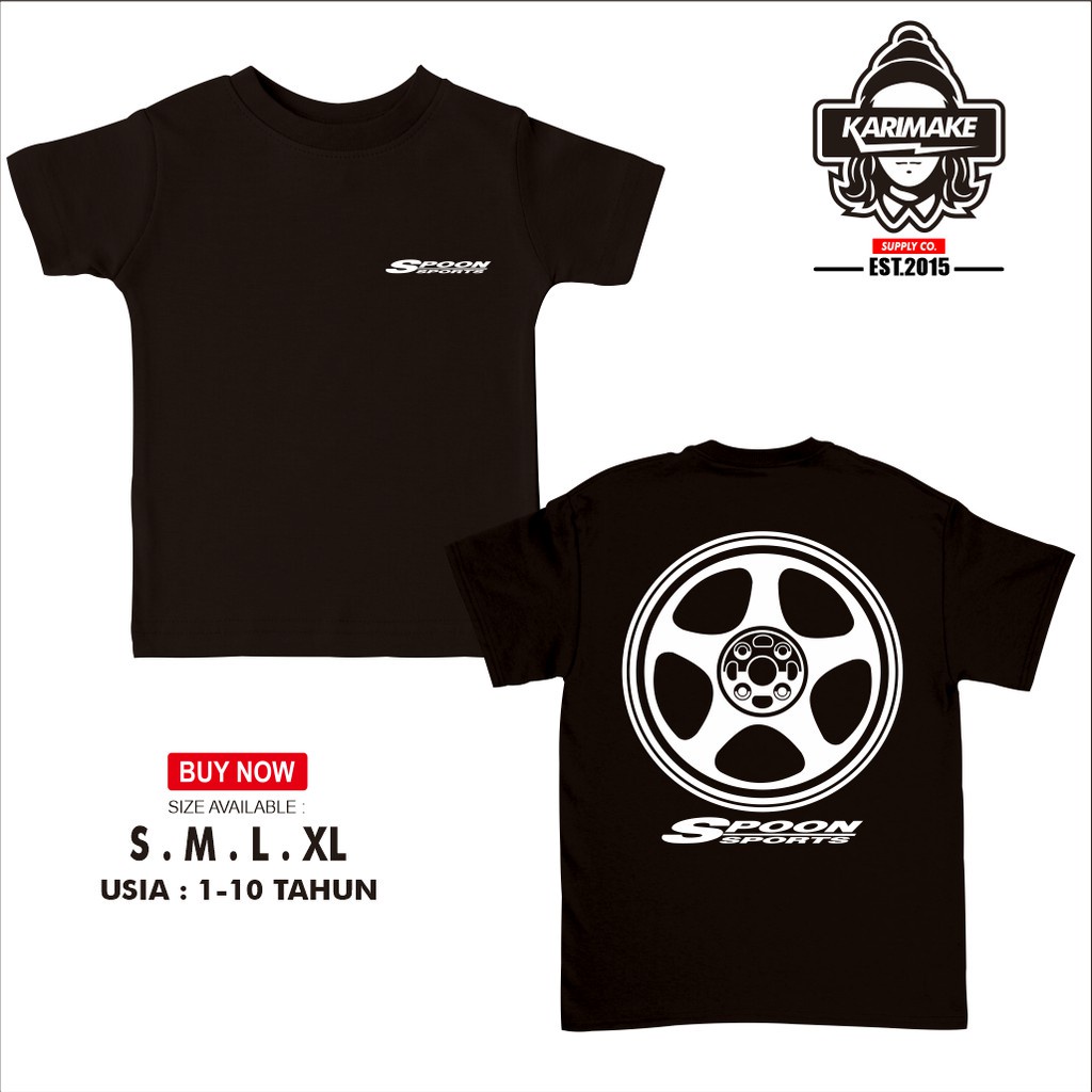 T-Shirt Children's T-Shirt Spoon Sports Rims Automotive T-Shirt_08 ผ้าฝ้ายแท้