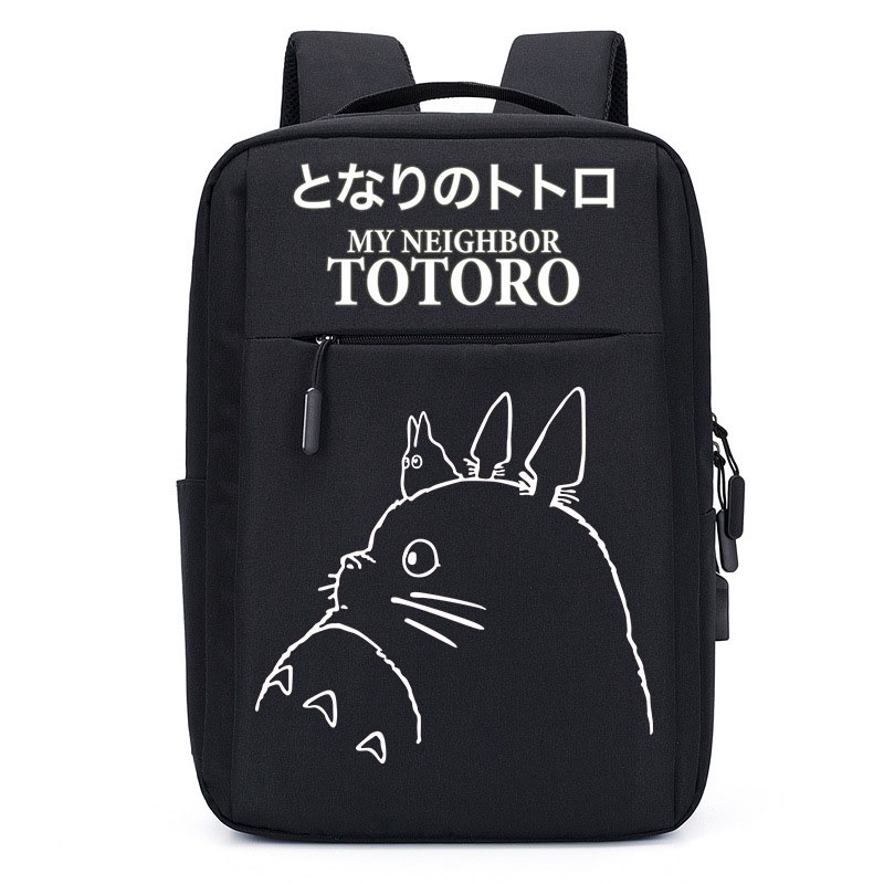 กระเป๋าเป้สะพายหลัง กระเป๋านักเรียน กระเป๋าแล็ปท็อป ลายการ์ตูน Totoro (อินเตอร์เฟซ USB)