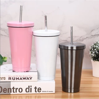 แก้วน้ำพกพาสแตนเลส ใส่ได้น้ำร้อนและเย็น เก็บอุณหภูมิ ขนาด 750ML