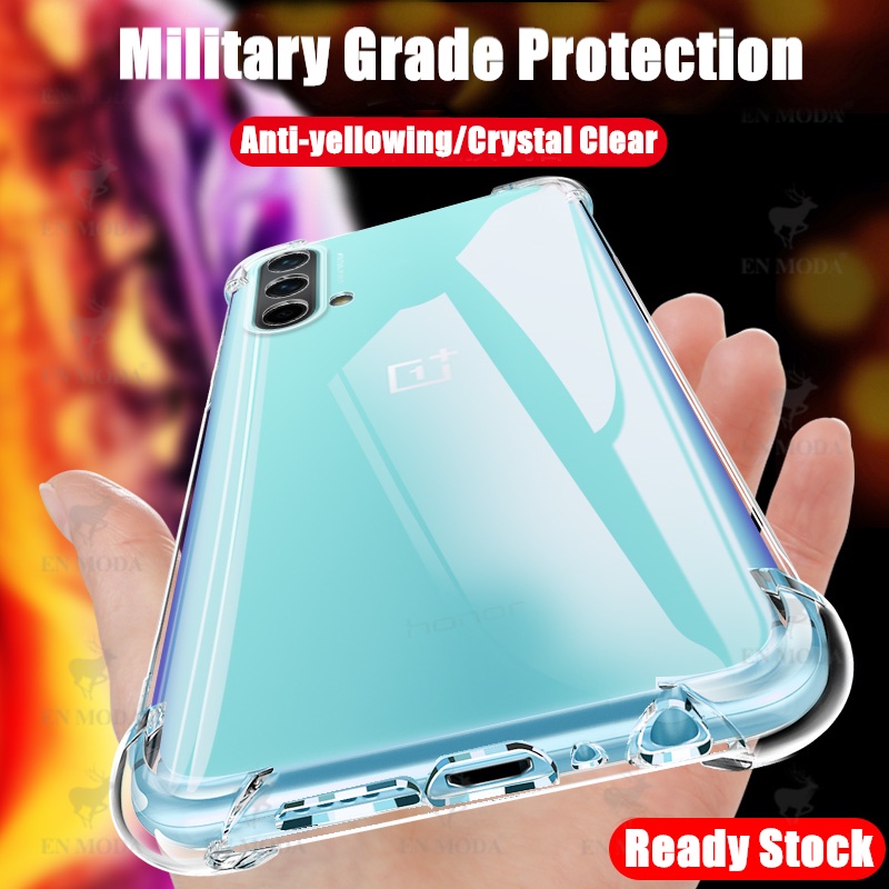 สําหรับ OnePlus Nord CE 5G EB2101 EB2103 Slim Crystal Clear Soft Silicone Jelly Case พร้อมสี่มุมเสริ