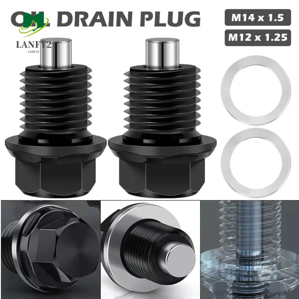 Alanfy น็อตสกรูท่อระบายน้ํามันเครื่องยนต์ แบบแม่เหล็ก อลูมิเนียม M12 M16 M20 ทนทาน