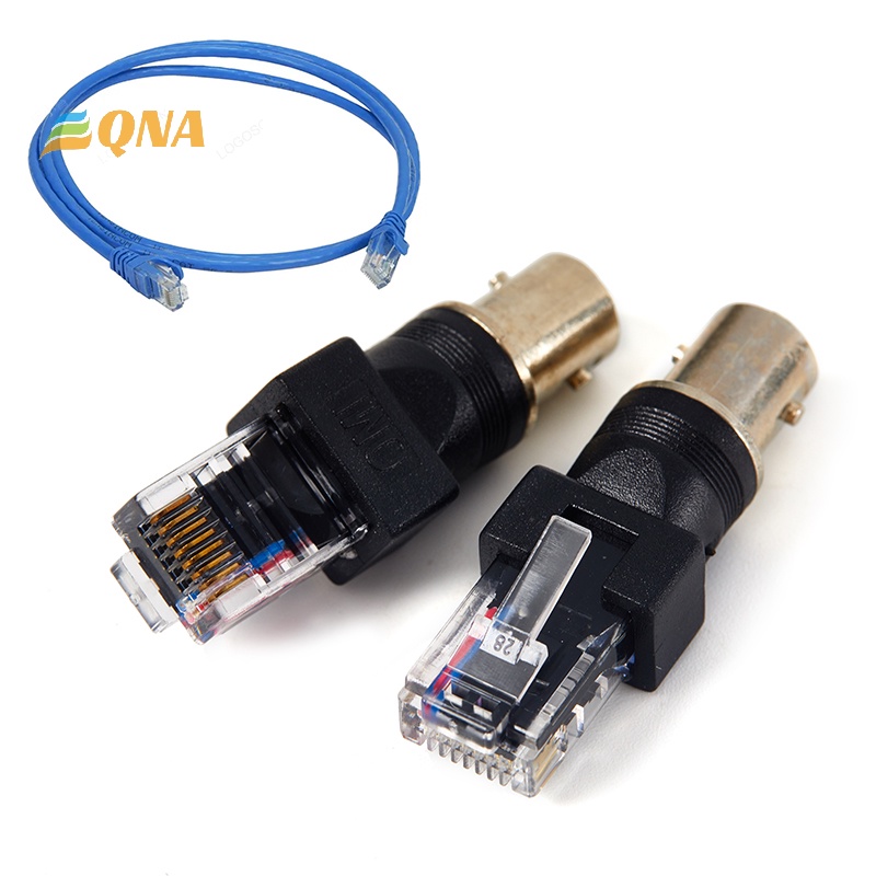 [QNA] อะแดปเตอร์แจ็คเชื่อมต่อ BNC ตัวเมีย เป็น RJ45 ตัวผู้ ปลั๊กโคแอ็กเชียล RF 1 ชิ้น
