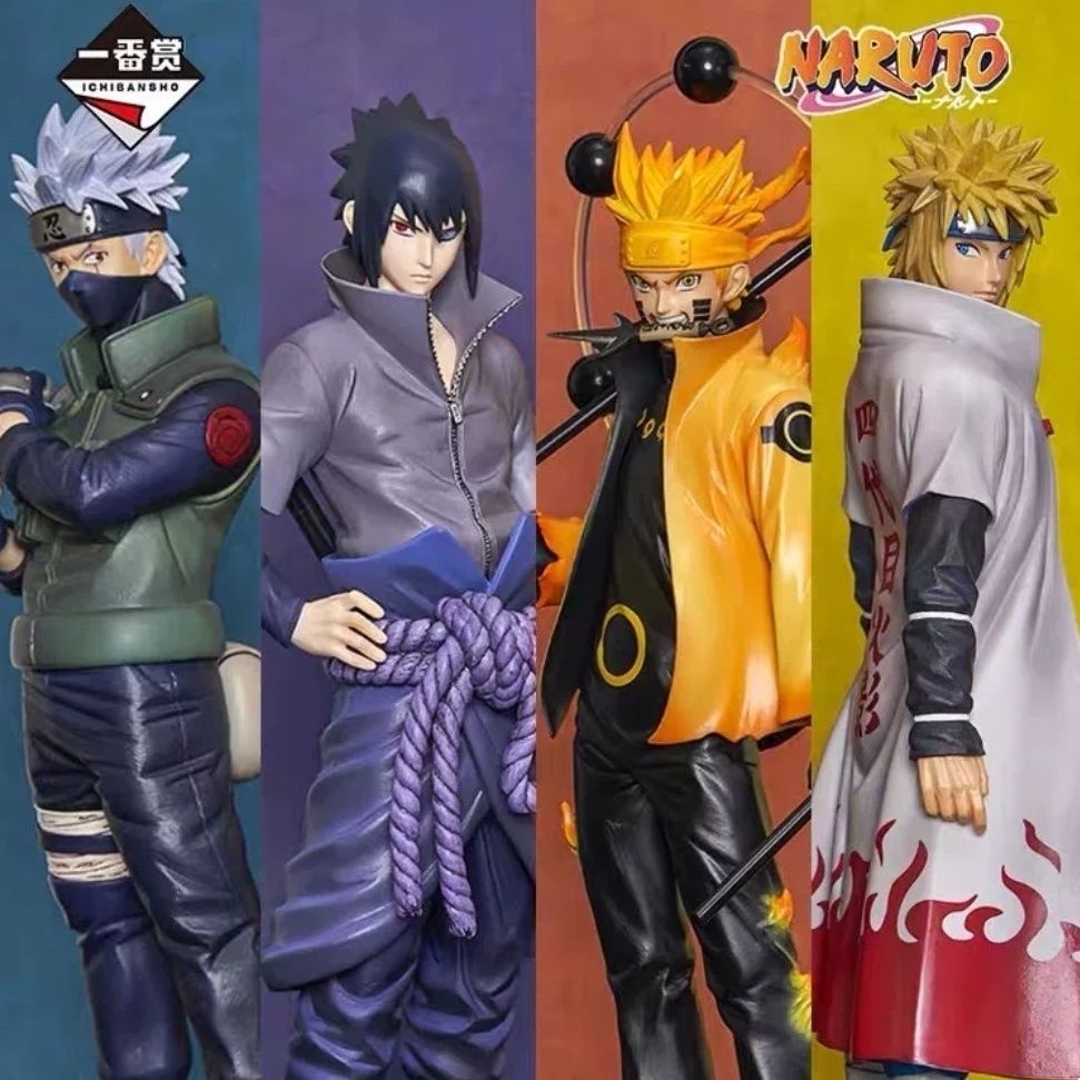 Bandai Ichiban Kuji Naruto ครบรอบ 20 ปี Naruto Sasuke Kakashi รุ่นที่สี่ Naruto Brand ใหม่ ยังไม่เปิด
