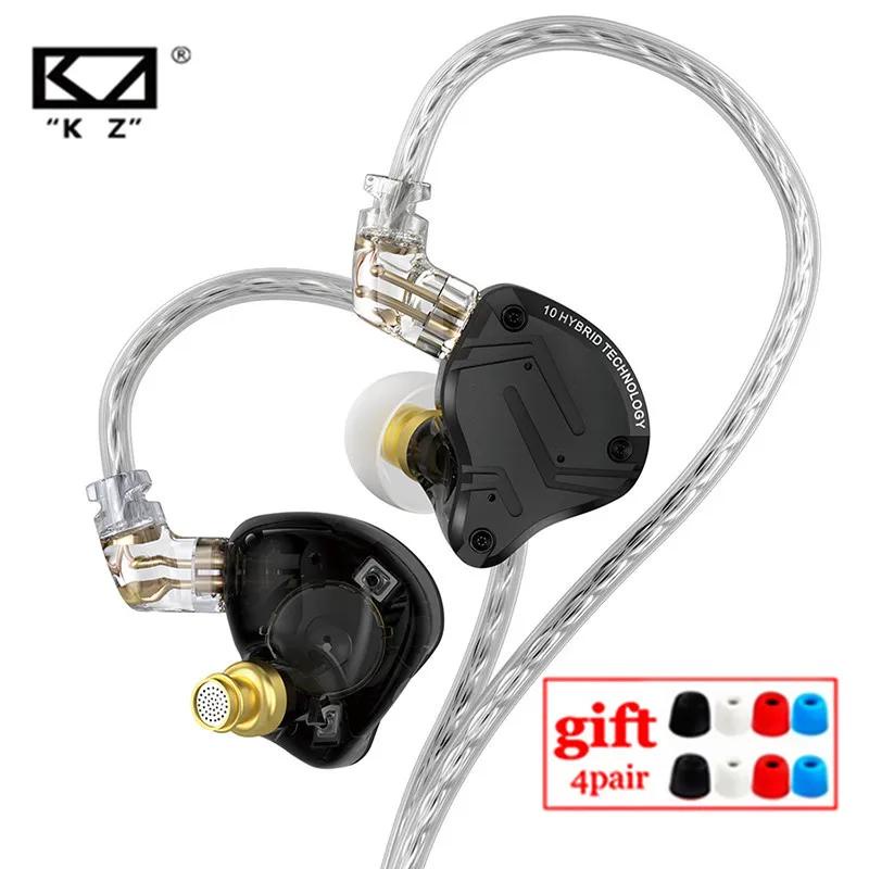 Kz ZS10 PRO X หูฟังอินเอียร์ แบบมีสาย หูฟังเพลง ไฮไฟ เบสมอนิเตอร์ หูฟังกีฬา KZ ZSN PRO AS16 PRO AS12 ZSX