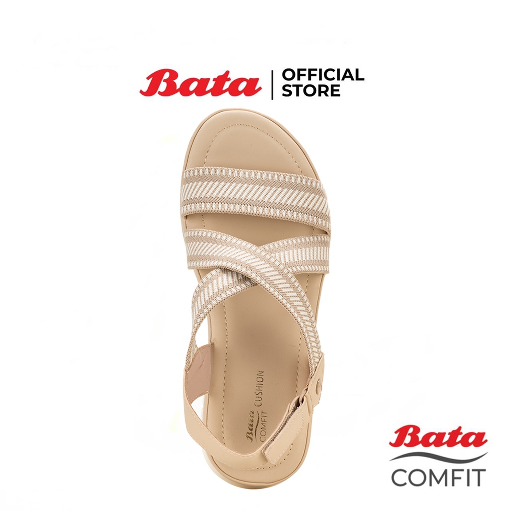 Bata บาจา Comfit รองเท้าเพื่อสุขภาพแบบรัดส้น พร้อมเทคโนโลยีคุชชั่น รองรับน้ำหนักเท้า สำหรับผู้หญิง รุ่น W-FLEX สีน้ำตาล 6018060 สีม่วง 6019060
