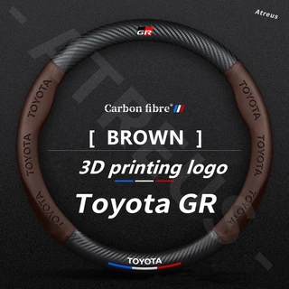 Toyota GR หุ้มพวงมาลัย หุ้มพวงมาลัยรถยนต์ ปลอกหุ้มพวงมาลัยรถยนต์ ปลอก สำหรับ Toyota Prius Fortuner Corolla Cross CHR Camry Wish Vios Veloz Estima Sienta Yaris Ativ Altis Sienta bZ4X Hiace Hilux Revo