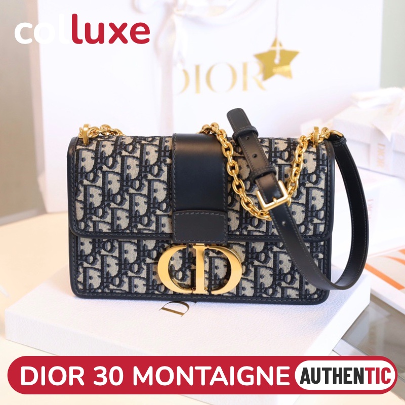 แบรนด์ใหม่และเป็นของแท้/ดิออร์ Dior 30 MONTAIGNE Bag กระเป๋า Messenger / กระเป๋าสะพายไหล่/ผู้หญิง