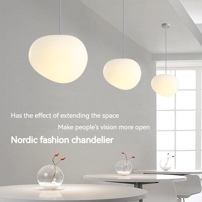 โคมไฟเพดาน LED ทรงกลม สีขาวนม สไตล์นอร์ดิก มินิมอล สําหรับห้องรับประทานอาหาร บันไดดูเพล็กซ์ ร้านเสื้อผ้า หน้าต่าง