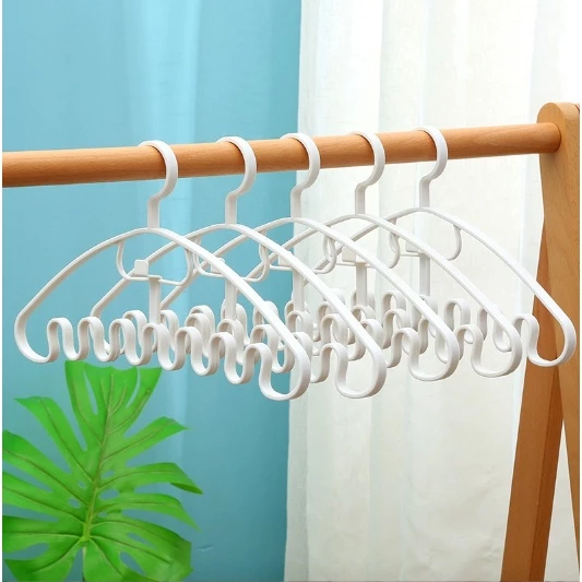 ปลีก/ส่ง ไม้แขวนเสื้อกล้าม อเนกประสงค์ ประหยัดพื้นที่ ไม้แขวนรูปคลื่น