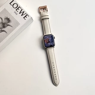 สายนาฬิกาข้อมือหนังแท้ สําหรับ Apple Watch Series 11 10 9 Ultra 8 7 6 SE 5 4 3 iWatch 42/46/44/40/41/42 มม. 45 มม. 49 มม.