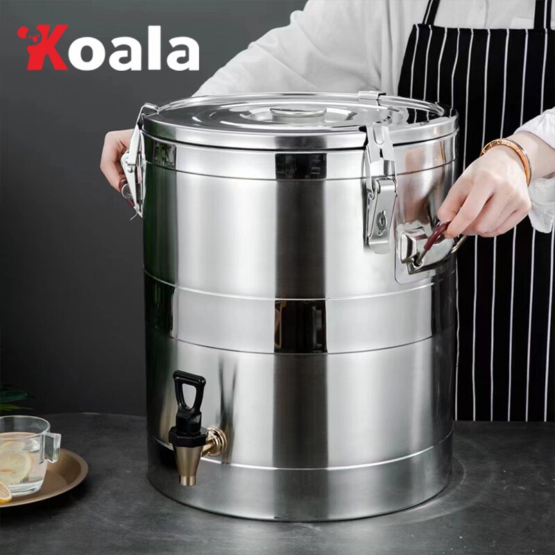 KOALA สแตนเลส304 คูลเลอร์น้ำดื่ม ถังเก็บอุณหภูมิ ถังใส่ชานม ถังคูลเลอร์ 
ถังน้ำสแตนเลส คูลเลอร์กดน้ำมีก๊อก ทนทาน ความจ