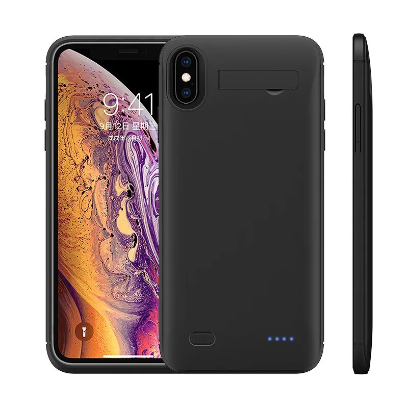 Battery Case For iphone XR X XS Max Slim Power Bank Charing Case For iphone 6 6S 7 8 Plus Battery Charger Case Stand