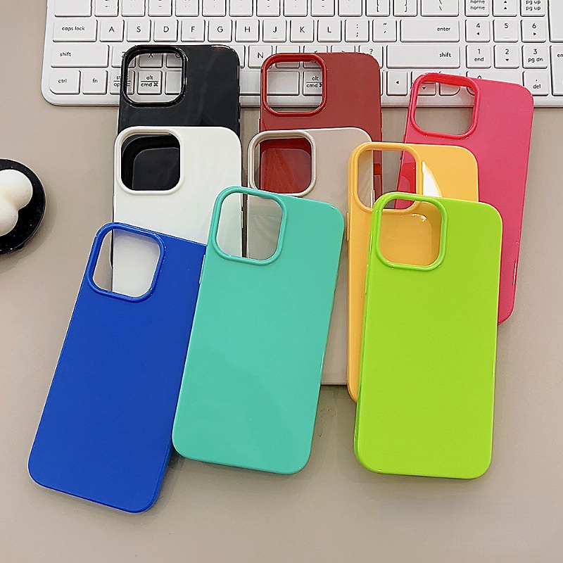 COD เคสโทรศัพท์ TPU กันกระแทกสีทึบ For iPhone 14 11 13 12 15 Pro Max XS Max XR 8 7 Plus 14 Plus 15 Pro 14 Pro TPU Case