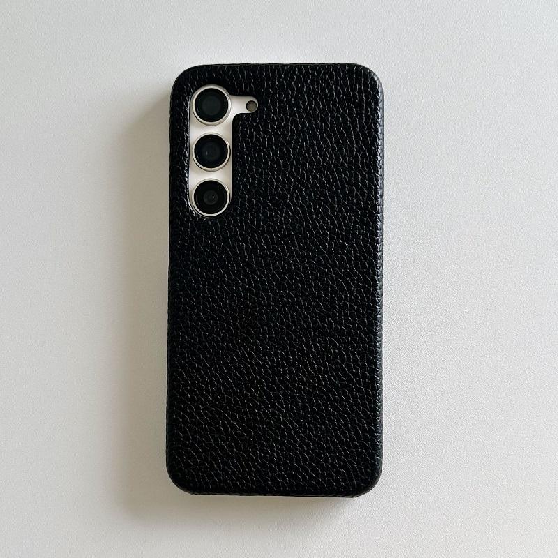 เคสโทรศัพท์มือถือหนังเทียม แบบแข็ง ลายลิ้นจี่ สําหรับ Samsung S22 Plus S23 Ultra S21 S21 Plus note 10 Plus note 20 note 20 Ultra note 9 note 8