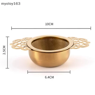 Myoloy ตะแกรงกรองชา สเตนเลส แบบสองชั้น สําหรับห้องครัว TH