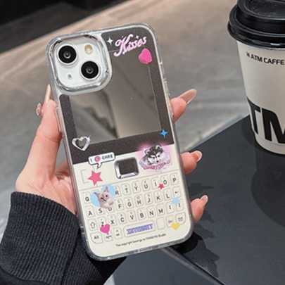 เคสโทรศัพท์มือถือกระจก ลายน่ารัก สร้างสรรค์ สําหรับ Iphone 11 12 13 14 Pro Max Iphone 13 Iphone 11 12 13 12pm 13pm 14pm